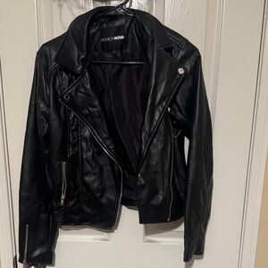 Fashion Nova Sleek Black Leather Jacket